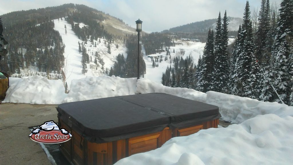 Epic Summit XL Arctic Spa with a cover